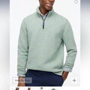 J. Crew Quilted Sweatshirt in Light Green